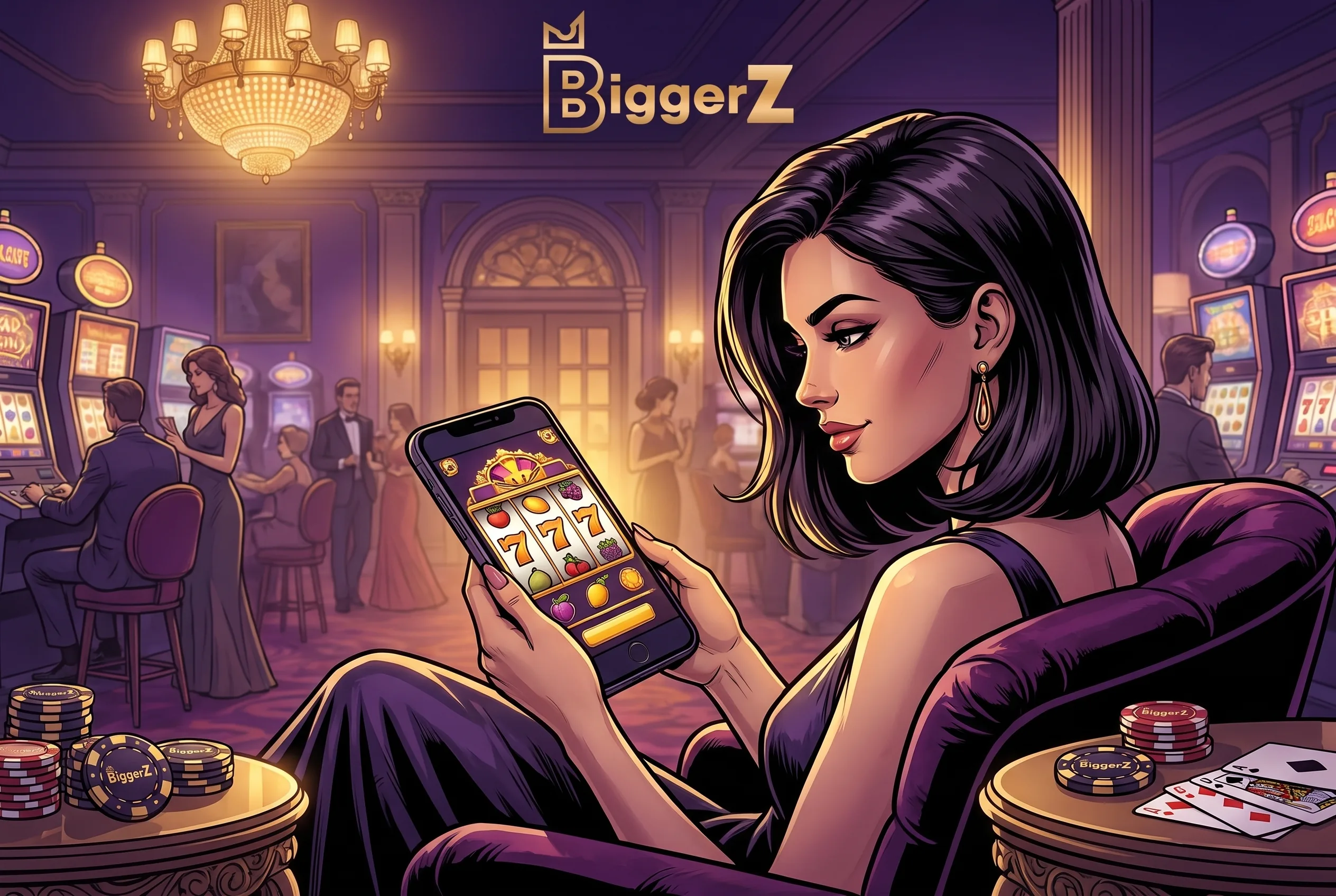 BigGerz casino on a smartphone